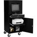 Mobile Security Computer Cabinet Black 24-1/2 W x 22-1/2 D x 60-3/8 H