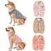 Walbest Plush Dog Coat Cute Dogs Pattern Dog Cat Clothe Soft Warm Pet Vest Puppy Kitten Winter Sweater Fleece Dog Apparel for Cold Weather