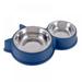 Double Cat Bowls Pet Stainless Steel Feeding Double Bowl Drinking Dish Feeder for Cat Puppy Feeding Supplies