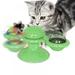 Slopehill 2 in 1 Windmill Cat Toy Turntable Windmill Funny Cat Toy Cat Funny Cat Toy with LED and Mint Ball Indoor Interactive Toy Suitable for Cat Massage Scratching Face Rubbing Teeth Grinding