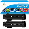 True Image 2-Pack Compatible Toner Cartridge for Xerox 106R03480 Phaser 6510N 6510DNM 6510DNI WorkCentre 6515N 6515DNM 6515DNI (Black)