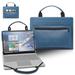 ASUS Chromebook CX1400 Laptop Sleeve Leather Laptop Case for ASUS Chromebook CX1400 with Accessories Bag Handle (Blue)