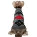 Baywell Warm Dog Sweater Soft Pet Knitwear Knitted Pullover Winter Pet Clothes for Small Medium Dogs Cats Dark Gray M