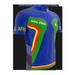 Central African Republic Full Zipper Bike Short Sleeve Cycling Jersey for Men - Size 4XL