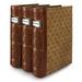 Bellagio-Italia Tuscany CD/DVD Storage Binder - Cognac Brown - Leather - 144-Disc Capacity - Storage Organizer for DVDs CDs Blu Rays & Video Games - Acid-Free Binder Organizer Sheets - 3 Pack