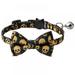 Halloween Cat/Dog Collar With Removable Bow Tie And Bell Holiday Safety Breakaway Cat Collar With Skull Pumpkin Bat Cat\ s Eye Patterns