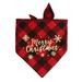 Dog Christmas Bandana Classic Buffalo Plaid Pets Scarf Triangle Bibs Kerchief for Small Medium Large Dogs Cats Pets Birthday Gift Accessories Red