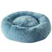 Home Soft Things Shaggy Pet Bed-Silver Blue - 23 x 23 x 6