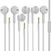 [3 Pack] ACE Wired Earbuds in Ear Headphone with Mic and Volume Control for Gaming 3.5MM Noise Cancelling Stereo Bass Gaming Earbuds for iPhone Nintendo Switch PS4 Xbox One - White