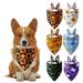 Opolski Halloween Dog Bandanas Pet Bib Creative Pattern Pet Halloween Themed Bib Cat Bandana Decor Halloween Elements Triangle Bibs Scarf Accessories for Dogs Cats Pets