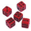 wybzd 5Pcs Dice Set Halloween 6 Sided Vintage Skeleton Dice 18MM Creative Gothic Skeleton Rave Dice Table for Party Club Bars