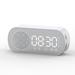 TureClos Digital Alarm Clock Mirror Surface Button Operation Bluetooth-compatible 5.0 Speaker Wireless MP3 Player Household Supplies
