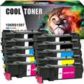 Cool Toner Compatible Toner for Xerox 106R01597 106R01594 106R01595 106R01596 Phaser 6500 WorkCentre 6505 Printer Ink (4 Black 2 Cyan 2 Magenta 2 Yellow 10 Pack)