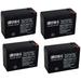 12V 10AH Replacement Battery for iZip Via Lento Mens Bike Battery - 4 Pack