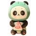 HEVIRGO 25cm Panda Doll Chinese Zodiac Plushies Doll Toys Cute Claw Machine Stuffed Animal Doll Birthday Gift Plush Doll