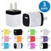 Afflux 3x 1A Universal USB Wall Charger Adapter AC Travel For Samsung Galaxy S4 S5 S6 Edge S7 S8 Plus Edge Note 3 4 5 iPhone 5 C SE 6S Plus 7 Plus LG V10 V20 LG G5 G6 HTC M9 M10 Nexus 5X 6P Black