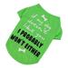 Dog Printed Pullover Winter Warm Vest Small Dogs Shirt Tops Cute Pet Dress Pet Dog Jacket Cat Dog Sweater Green X-Small