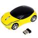 Wireless Mouse for Kids 2.4G Wireless Mouse with USB Receiver Car Shape Mouse Bluetooth Optical Mouse for Laptop PC Tablet Gaming Office OS X / Win Yellow
