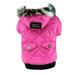 Dog Winter Warm Coat Pets Faux Pockets Cat Puppy Hoodie Jacket Costumes Rose red S