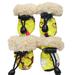 Dog Winter Shoes Dog Boots Sports Non-Slip Pet Dog Anti-Slip Sole Water Resistant Boots for Dogs 2 Pairs Dog Boots &Paw Protectors for Small and Mediumn Dog