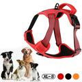 No Pull Dog Harness Front Clip Heavy Duty Reflective Easy Control Handle for Large Dog Walking(Red M)