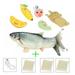 11 Moving Cat Kicker Fish Toy Realistic Flopping Fish+5 small toys Wiggle Fish Catnip Toys Motion Kitten Toy Plush Interactive Cat Toys Fun Toy for Cat Exercise Cat-Fish-Toy-Kitty-Interactive