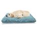 Japanese Wave Pet Bed Classic Eastern Inspired Splatters Growth Tsunami Water Theme Pattern Resistant Pad for Dogs and Cats Cushion with Removable Cover 24 x 39 Sea Blue Pale Blue by Ambesonne