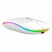 Optical USB Wireless Mouse 2.4GHz 1600dpi Silent Ergonomic Mice (White)