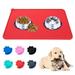 RNKR Reopet Large Silicone Dog Cat Bowl Mat Non-Stick Food Pad Water Cushion FDA Approved Waterproof-RED