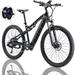 Electric Bicycle Mountain for Adult 27.5inch. Hydraulic Brakes 500 W with 13 Ah Removable Lithium Battery Moped Cycle Full Suspension E-MTB Professional 9 Speed Black BAFANG Motor