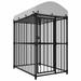 Carevas Outdoor Dog Kennel with Roof 59.1 x39.4 x68.9