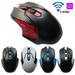 Deyuer Universal 800/1200/1600DPI 2.4GHz Wireless Gaming Mouse for Computer PC Laptop White With Black