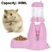 Hamster Water Bottle Little Pet Automatic Drinking Bottle with Food Container Base Hut Hanging Water Feeding Bottles Auto Dispenser for Small Animals