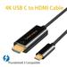 USB C to HDMI Cable for Home Office 3ft CableCreation USB 3.1 Type C to HDMI 4K Thunderbolt 3 Compatible Work with MacBook Pro/Air/iPad Pro 2020 2018 Surface Book 2 Dell XPS 15 Galaxy S20/S10