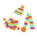 NUOLUX 1 Set of Knitted Winter Dog Scarf Hat Set Dog Warm Costume Pet Festival Strpe Clothes Winter Accessories Size XS Rainbow Color