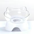 Pet Cat Dog Bowl Raised Cat Food Water Bowl with Detachable Elevated Stand Pet Feeder Bowl No-Spill Adjustable Tilted Pet Bowl Reduce Neck Pain for Cats and Small Dogs