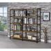 Benzara Industrial Style Wood & Metal Open Bookcase Brown