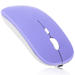 2.4GHz & Bluetooth Rechargeable Mouse for Lenovo Tab M7 (3rd Gen) Bluetooth Wireless Mouse for Laptop / PC / Mac / iPad pro / Computer / Tablet / Android Violet Purple