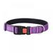 Apocaly Reflective Dog Collar Soft Neoprene Padded Breathable Nylon Pet Collar Adjustable for Large Dogs Purple M