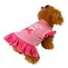 YUEHAO Summer Cute Pet Puppy Small Dog Cat Pet Dress Apparel Clothes Fly Sleeve Dress Mommy s Little Love Pet Pink