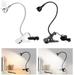 Gustave USB Flexible LED Clip on Light Clamp Desk Table Reading Working Lamp 360Â° Gooseneck Beding Bedside Studying Reading Light Night Light