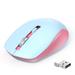 VIVEFOX Ergonomic Design Wireless Mouse 2.4G Wireless Computer Mouse with Nano Receiver 3 Adjustable DPI Levels Pink & Blue