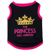 Dog Shirts for Puppy Girls Summer Dog Clothes Puppy Clothing Puppy Sweatshirts Cute Princess Dog Vests for Chihuahua Yorkie Girls (L Size).VCD50
