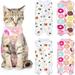 2 Pieces Kitten Cat Recovery Suit Soft Breathable Kitten Recovery Shirt Prevent Licking Skin Abdomen Recovery Collar Alternative for Cats Dogs Kitten (Donuts+Football) M