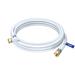 Coaxial Cable RG6 with a Right Angle 90Â° Connector 8 ft Coax Cable F-Type Triple Shielded Coax Cable 8 Feet (White)