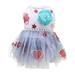 XWQ Puppy Clothes Floral Pattern Fashion Princess Dress Dog Lace Skirt Pet T-shirt for Party