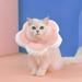 Promotion!Pet Cat Dog Elizabeth Circle Collar Flower Shape Cotton Adjustable Dogs Protective Neck Collar Cone Pet Recovery Wound Collars Pink L
