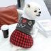 New Pet Outdoor Vest Clothes Spring Summer Dog Plaid Printed Dress College Style Dog Red Plaid Dress Pet Clothes For Small Medium Large Dogs