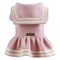 Baywell Dog Harness Dress Comfy Puppy Girl Skirt Doggy One-Piece Pet Clothes for Walk Doggie Outfits Cat Apparel Pink 14.3-17.6lbs