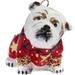 Bulldog in Ugly Christmas Sweater Dog Polish Glass Tree Ornament Pet Decoration